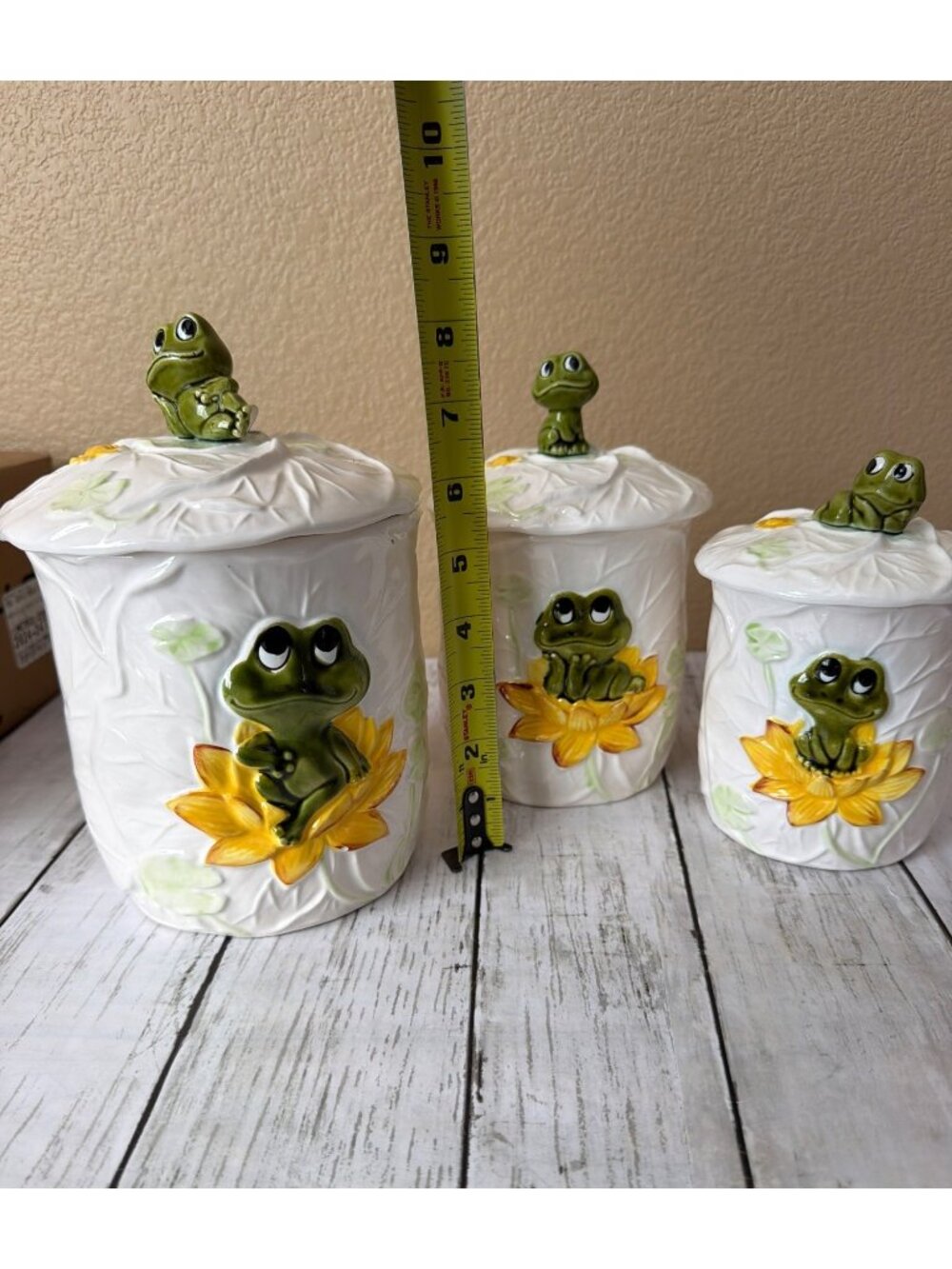 Sears Neil the Frog 3-Piece Canister Set Vintage 1979 w/Lids - Minor Flaws - Picture 2 of 16